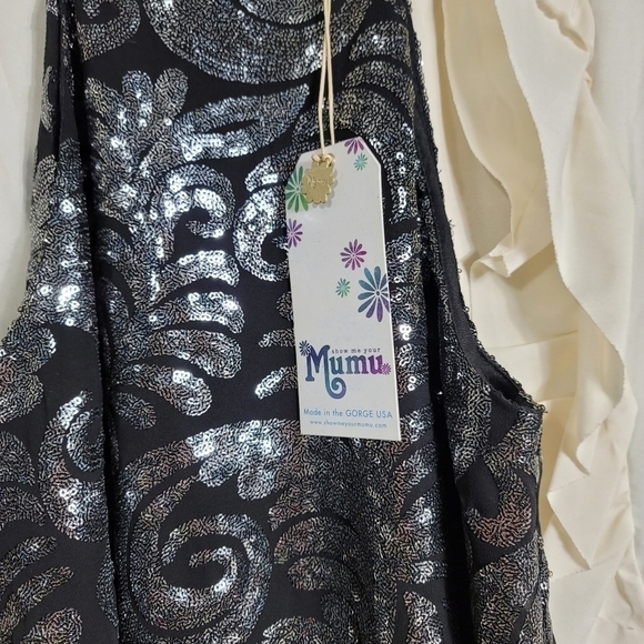 NWT Show Me Your Mumu Gomez Sparkle Dress Halter Sequin Mini Small Era Tour - Picture 6 of 12
